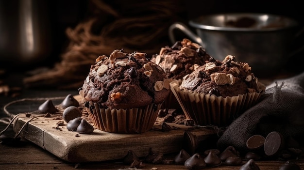 Muffins au chocolat