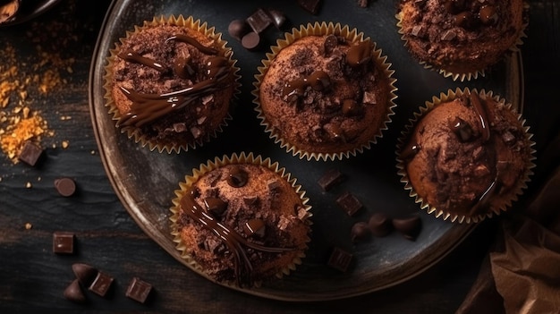 Muffins au chocolat