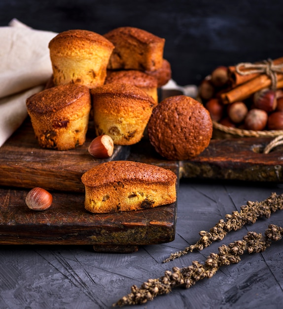 Muffins au four avec fruits secs et raisins secs