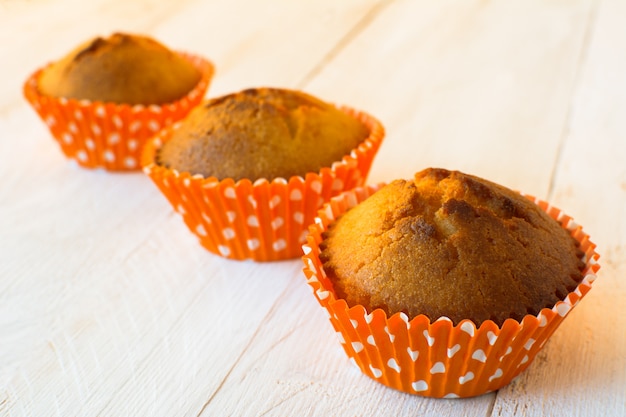 Muffins au support orange