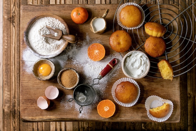 Muffins aux agrumes et oranges