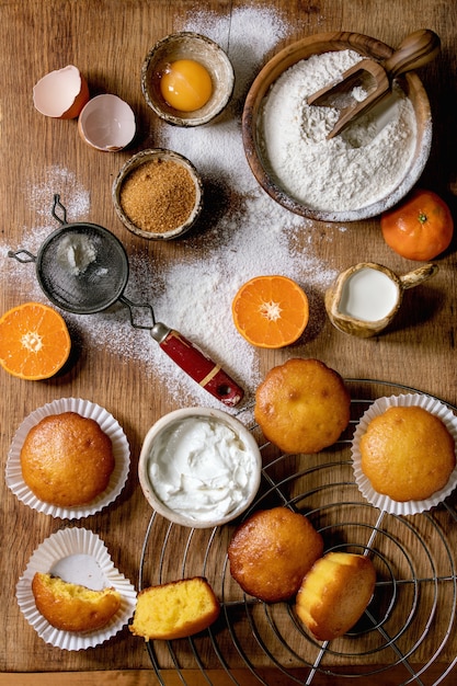 Photo muffins aux agrumes et oranges