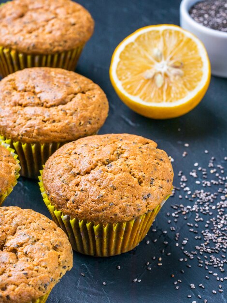 Photo muffins aux graines de chia