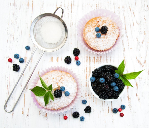 Muffins aux mûres