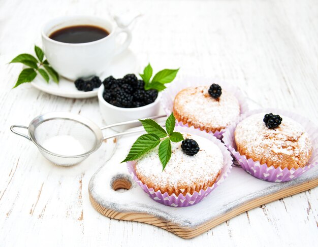 Muffins aux mûres