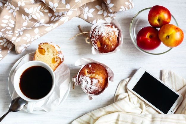 Muffins et café