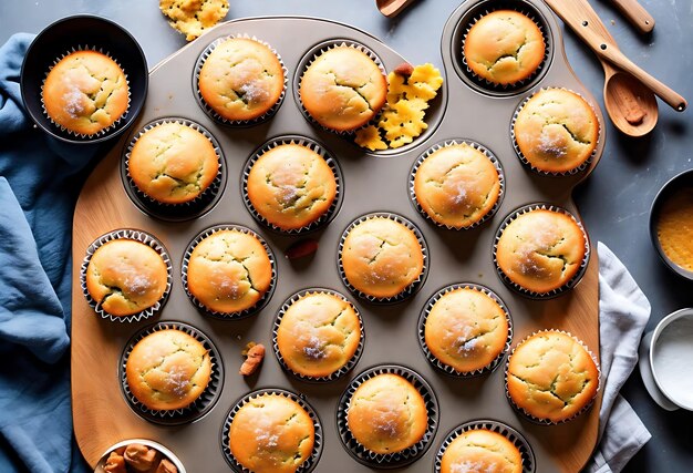 Muffins à la farine de manioc générés par l'IA