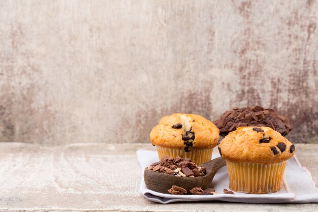 Muffins maison au chocolat