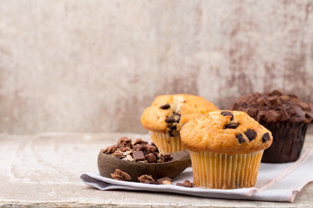 Muffins maison au chocolat