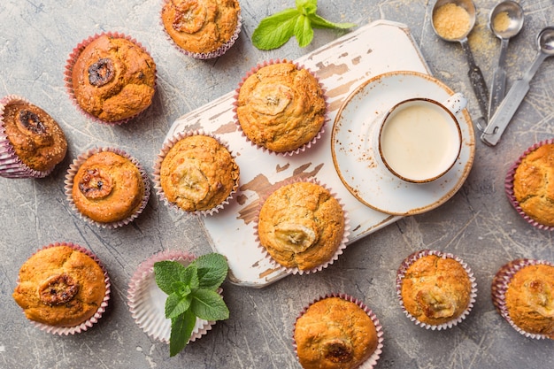 Muffins sains aux bananes