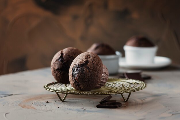 Muffins sucrés au chocolat