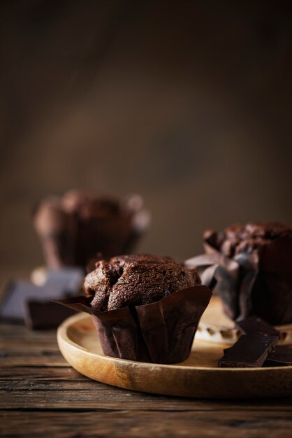 Muffins sucrés au chocolat