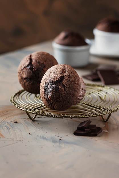 Muffins sucrés au chocolat