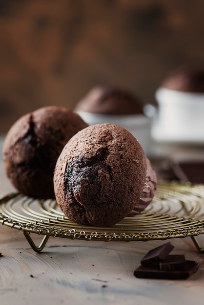 Photo muffins sucrés au chocolat