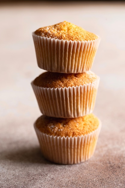 Muffins sucrés au sucre en poudre Boulangerie maison Muffins en capsules