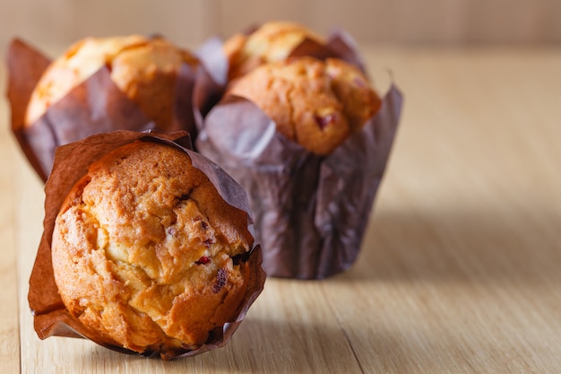 Muffins sur table