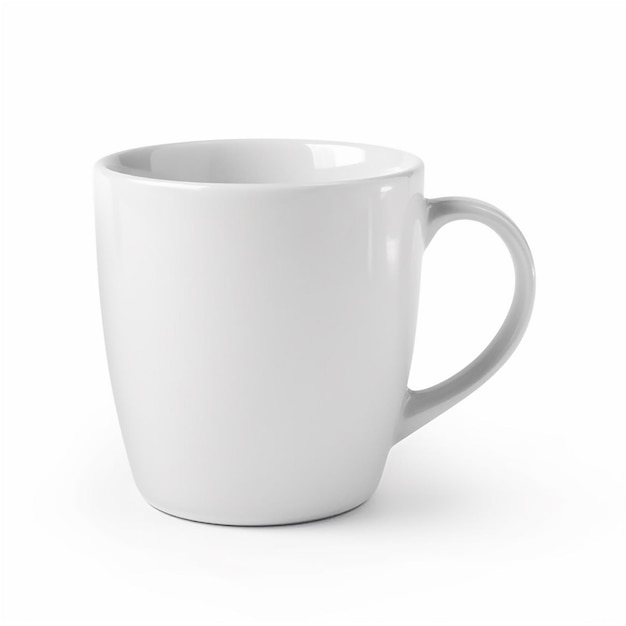 Mug blanc isolé sur fond blanc Contenu généré par IA