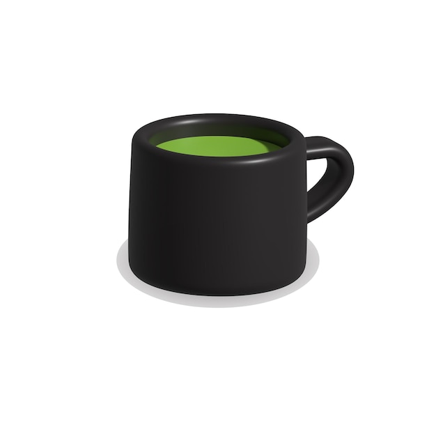 Mug noir sur fond blanc