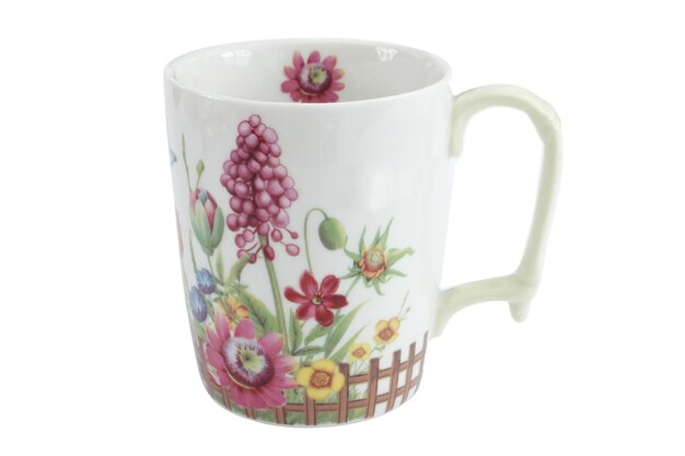 Mug en porcelaine à motif floral