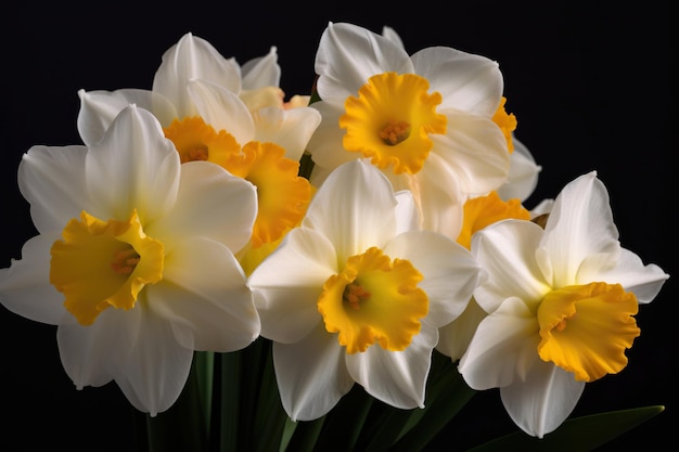 De multiples fleurs parfumées, des jonquilles délicieusement disposées