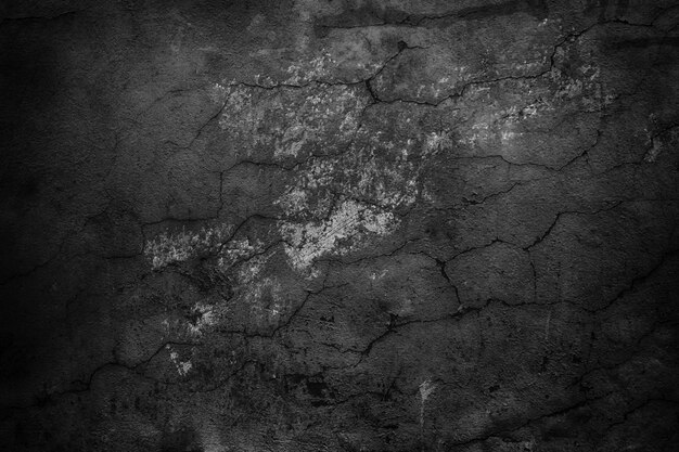 Mur abstrait noir, texture de ciment foncé comme toile de fond