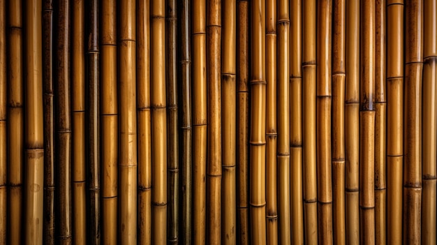 Un mur de bambou composé d'une fenêtre.