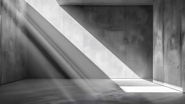 un mur de béton avec une lumière qui brille à travers lui