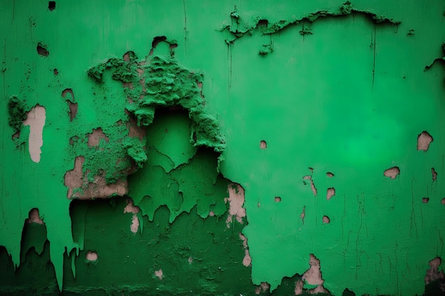 Mur de béton vert