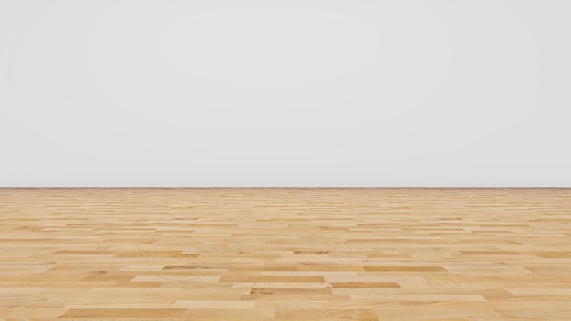 mur blanc dans une pièce vide avec parquet