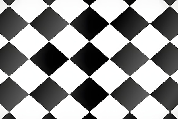 Photo un mur blanc et noir avec un motif de diamant noir et blanc