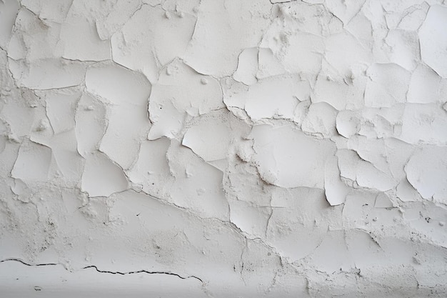 un mur blanc avec de la peinture peelée dessus