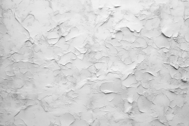 Un mur blanc avec une surface texturée rugueuse.