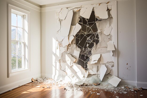 Le mur blanc vandalisé