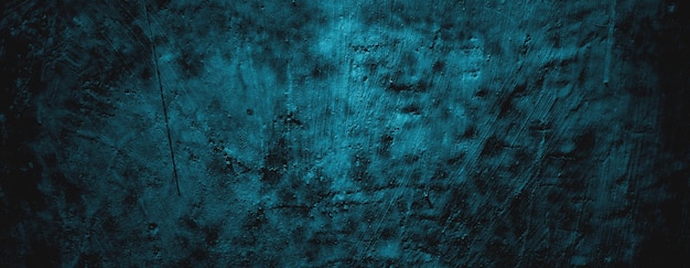 Mur bleu Texture effrayante pour le fond Affiche de ciment fissuré bleu foncé