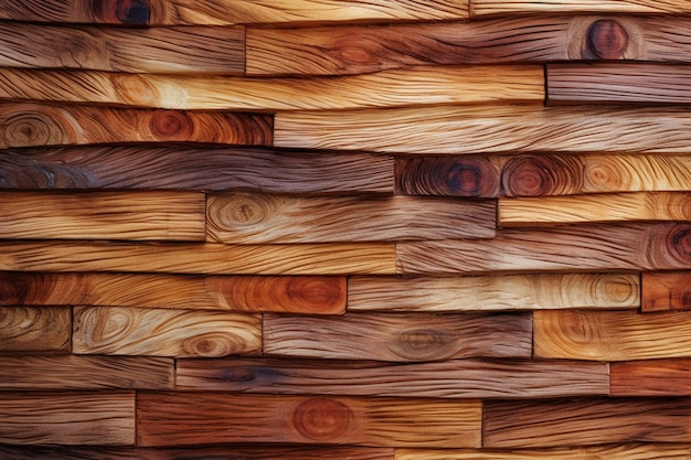 Un mur en bois avec différentes couleurs et textures.