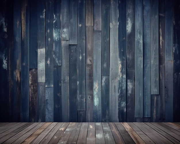 Un mur en bois avec un fond bleu qui dit "le mot" dessus '