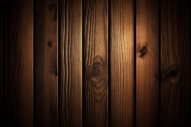 Un mur en bois avec un fond sombre et une texture en bois.