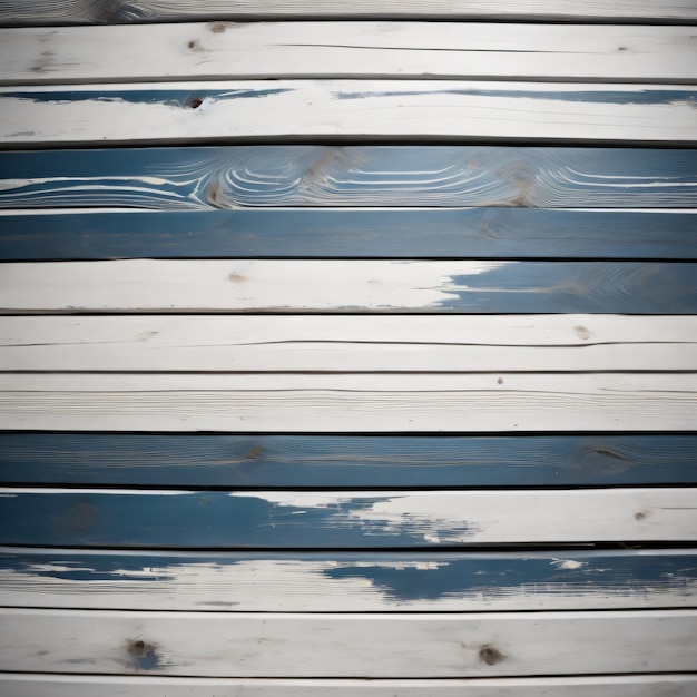 Photo un mur en bois avec un motif bleu et blanc dessus