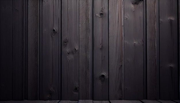 Un mur en bois sombre avec une planche en bois qui a un fond sombre.