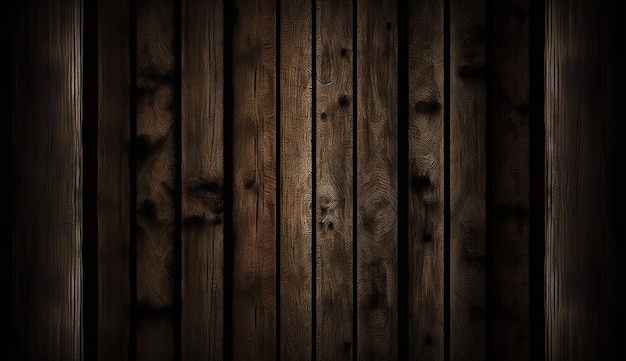 Un mur en bois sombre