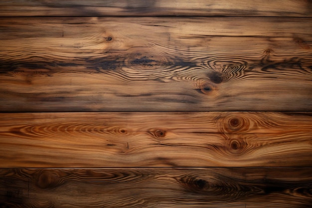 Un mur en bois avec une tache brun foncé.