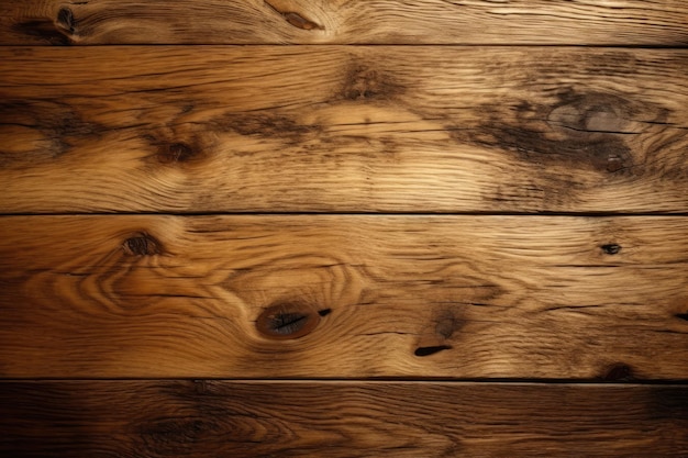 Un mur en bois avec une tache brun foncé.