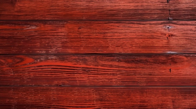 Un mur en bois avec une tache rouge.