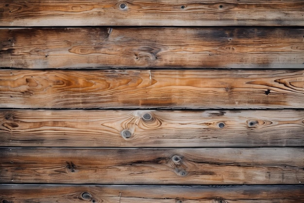 Un mur en bois avec une texture rugueuse et un fond en bois.