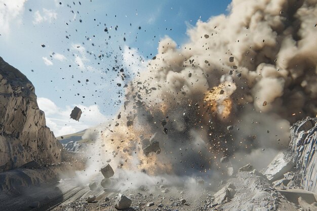 Photo un mur de bombes est vu dans cette image non datée