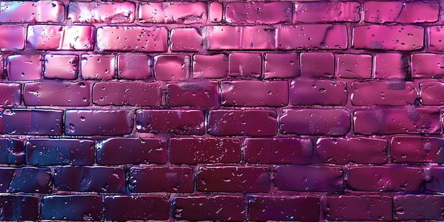 mur de brique au néon Magenta couleur de folie fond sans couture Concept accessoires colorés lumières lumineuses décor urbain couleurs vives fond Sans couture