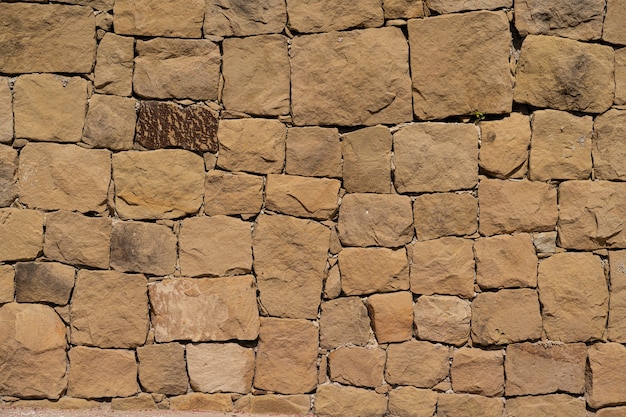 mur de brique marron de pierre texturée