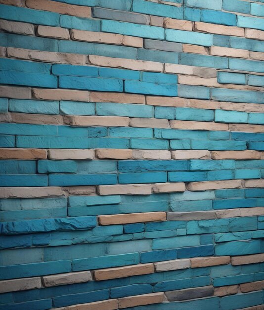 Photo mur de brique papier peint motif texture arrière-plan un mur de briques bleues avec un panneau en bois