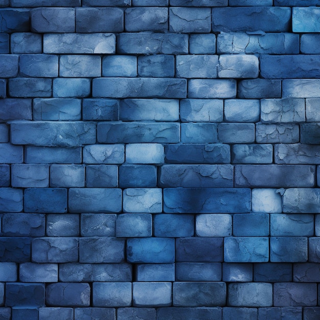 Mur en brique peint avec de la peinture bleue foncée pastel couleur calme texture d'arrière-plan Brique et maçonnerie