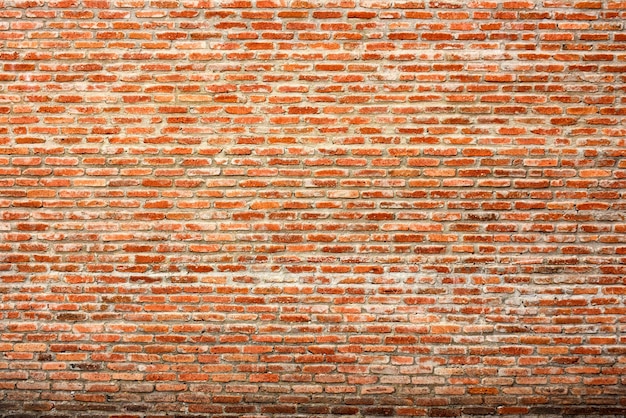 Mur de brique rouge